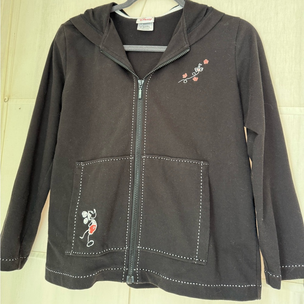 Vintage Disney Zip-Up Hoodie with Embroidered Details